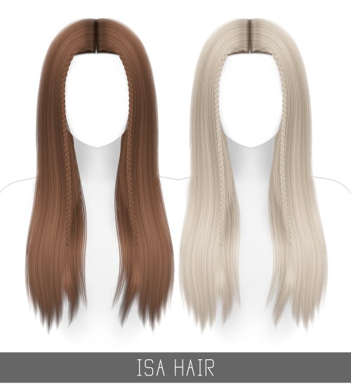 ISA HAIR Long straight hairstyle with two braids at the front! 54 swatches;Toddler & Child versi