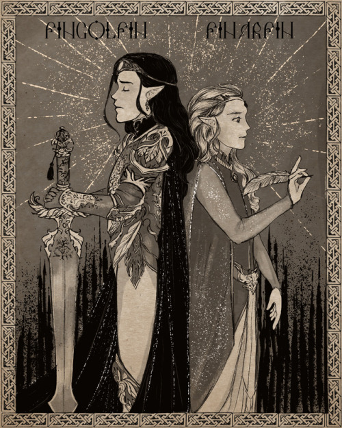 leitiko-art:14/31 Fingolfin, called The Valiant, was golden-haired, like his mother Indis. His broth