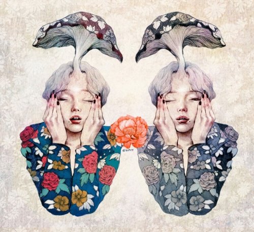 crossconnectmag:  Zipcy Pleasures  Yang Se-Eun (양세은) aka Zipcy is a South Korean artist who creates dreamy illustrations with muted colors that seem to have faded with time like some youthful romantic memory. She is very curious about humanity &