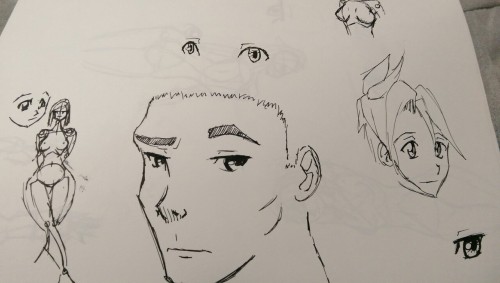 sketchysecchiscribbles:  Super shitty sketch dump 5/14/15  ~Sketchy   All that I though when I saw the second to last one is, look at dat ass.