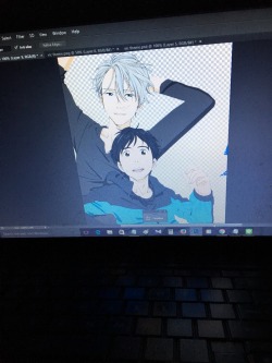 vvictor:  Gonna make a new Victuuri theme so I needed to do it… Took me so long to clean it up but hey its so worth it 