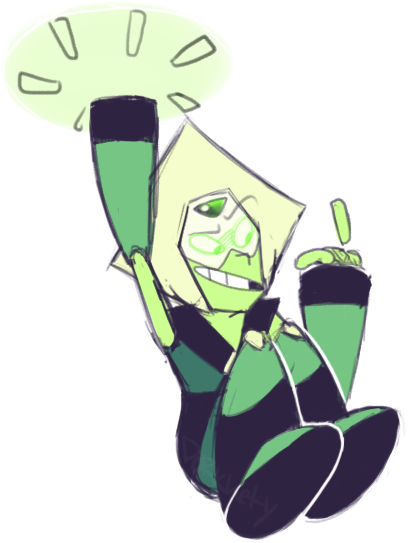 dorkkety: Transparent doodle of Peridot. OH BOY!