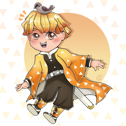 i’ve been practicing chibis so here i made zenitsu because i love him  ❤️ 