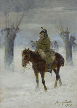 fapoleon-bonerparte:    Jerzy Kossak - Cuirassier