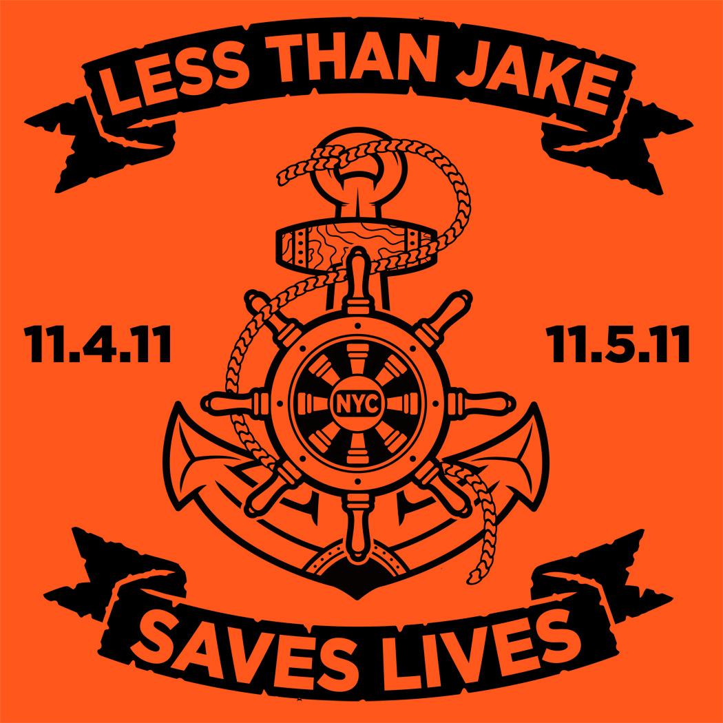 Going through old files. This was a life vest design for Less Than Jake when they played on a boat in NYC.
