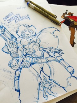 reiquintero:  It’s High Boobs Somewhere! Lady McCree from Overwatch and A cute Judy Hopps from Zootopia from Yesterday life Drawings :) so damn cute!!!! I love her!   My Twitter: @reiq 
