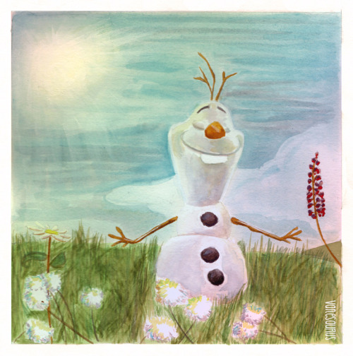 Just imagine how much cooler I’ll be in summer!!!!!
I had to do something Frozen-related, I need to get these songs out of my systems somehow!
Ecoline (liquid watercolour) on paper. It looks so much better in person, I swear. Does anyone has a...