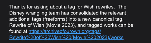 The AO3 Team Have Created The Rewrite Of Wish Tag So Please Use It For Your Rewrites