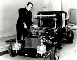 wickedjstr:  Herman and his hot rod hearse. &lt;3 