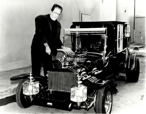wickedjstr:  Herman and his hot rod hearse. <3 