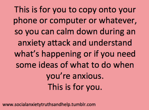 teamfreeurl: socialanxietytruthsandhelp: If this helps one person I will be so, so pleased.  Pl