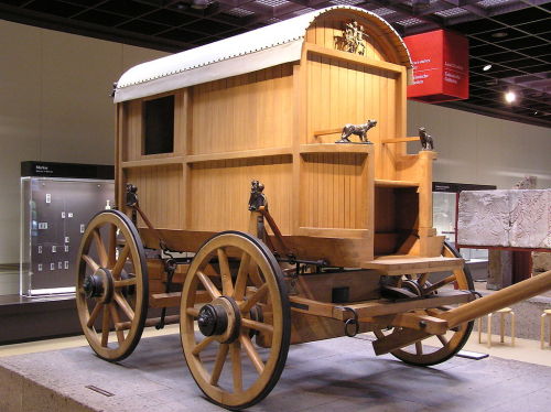 haru-mejiro:Reconstruction of a Roman carriage, Römisch-Germanisches Museum, Cologne, Germany