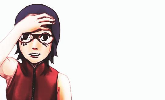 papasasukes:    "Don't make that face... Until next time.."   When Sarada