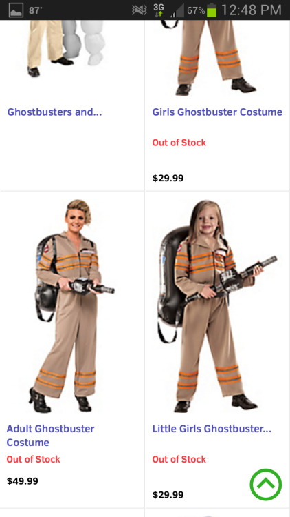 captainstevedoritopants: women’s Ghostbusters costumes old vs new film