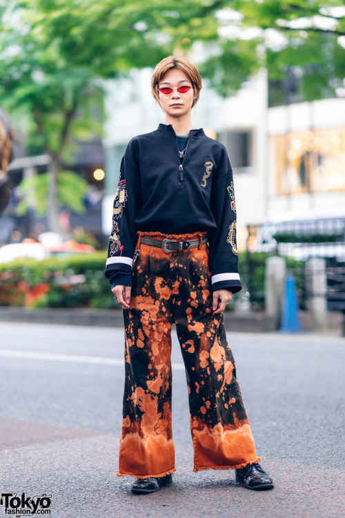 Japanese teens Dai, Kan, and Kota on the street in Harajuku wearing remake fashion along with items 
