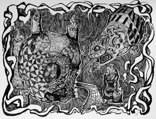 My Inking Nightmare Art Assignment. Been Staring At It Too Long So I Hope It Looks Decent.