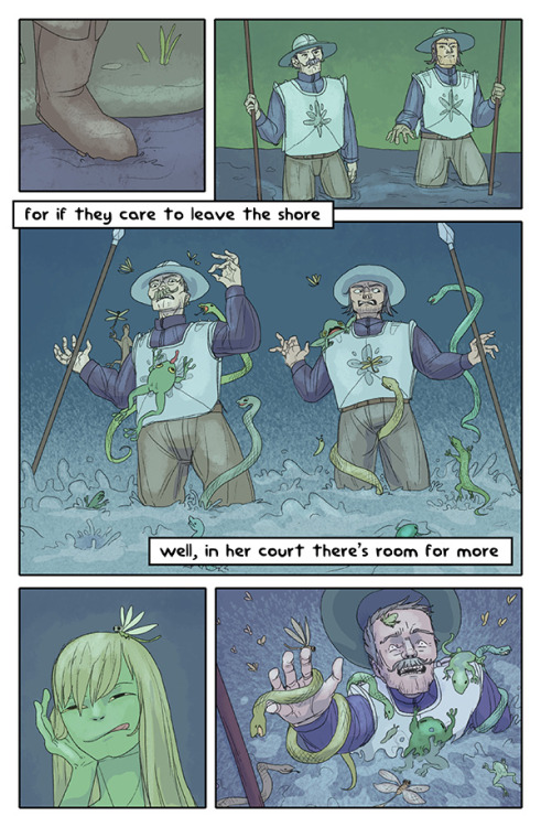 Oops, the last two pages of Frog Queen didn’t fit in the original photoset! Part 1 is here. 