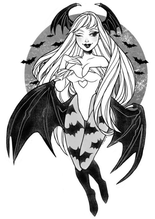 Inktober Day 07 - Morrigan Aensland