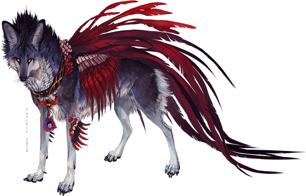 wolfkinz:  Feathered Canines - by Tatchit