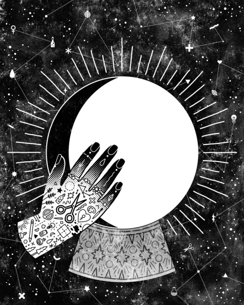 lesstalkmoreillustration:Moon Phases Art Prints By LordofMasks *More Things &amp; Stuff