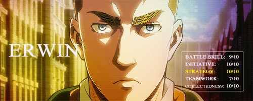 snkgifs:  SnK Alphabet:↳  S for Strategists  