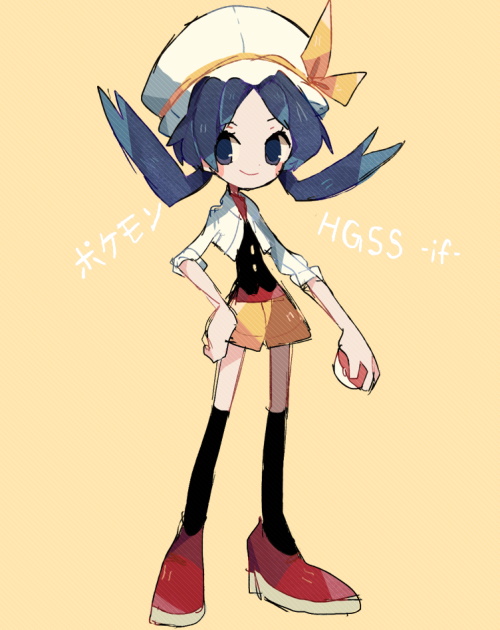 rebellioustroll:I drew Kris in her HGSS outfit!design credit