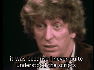 heartinmyheadphones:i can’t tell where tom baker ends and the 4th doctor begins. love it.