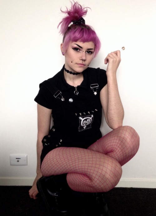 yrlocalraccoon:  looking natural as hell today 🍭☠️ (they/them)