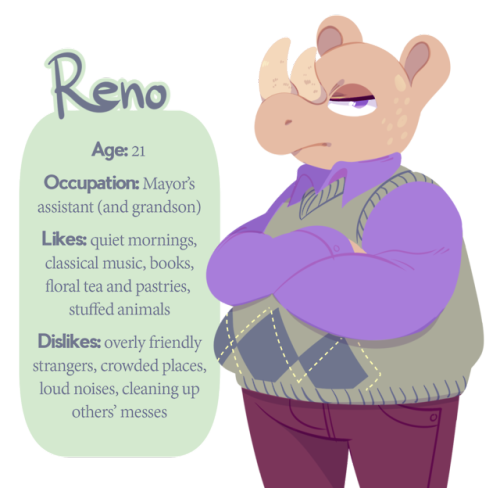 sweetlakegame:Introducing Reno, Bunny’s new landlord! He’s a bit scary, so we will refrain from joki