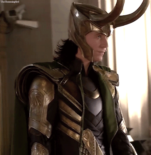 Tom Hiddleston as Loki, behind the scenes of The Avengers (2012)