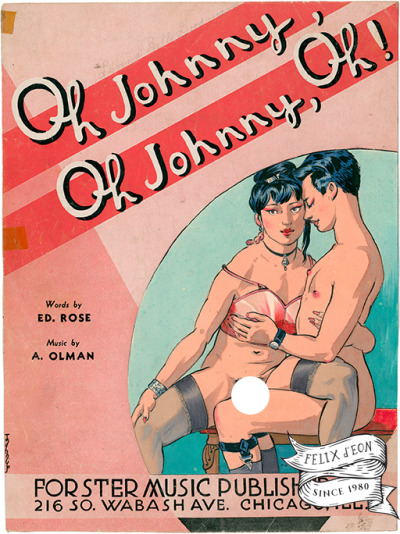 Oh, Johnny! An asian woman in a fantasy of trans love, as a vintage music sheet. It was painted in marker and ink on paper,...