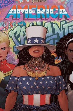 despondentparamour:     “Okay ladies, now let’s get in formation”  It’s the one year anniversary of Beyoncé’s song “Formation”, and issue #2 of Marvel’s America comic (due in April 2017) has a cover by Joe Quinones of Miss America Chavez,