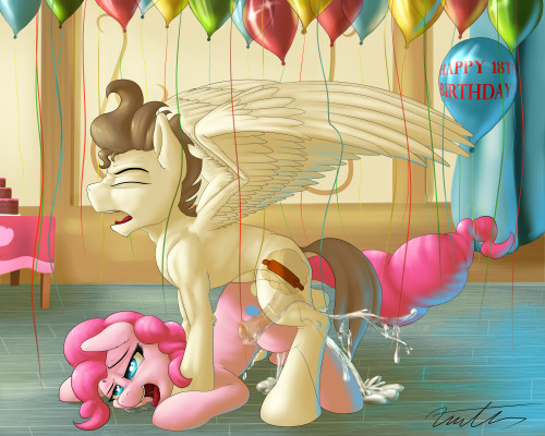 Pinkie’s Afterparty~Cake, presents, pussy, what else could make Pound’s party better?thanks to the creator of Pound Cake’s cutie mark———————————————————————————————————If