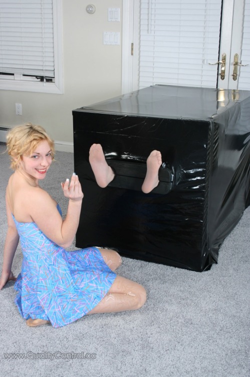 ticklemistress: It is not a coffin, but you can imagine the helplessness of those soles.. Do you lik