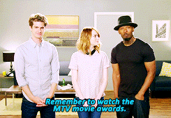 andrewgarfield-daily:Emma Stone and Jamie Foxx want everyone to catch a sneak peek of their new movi