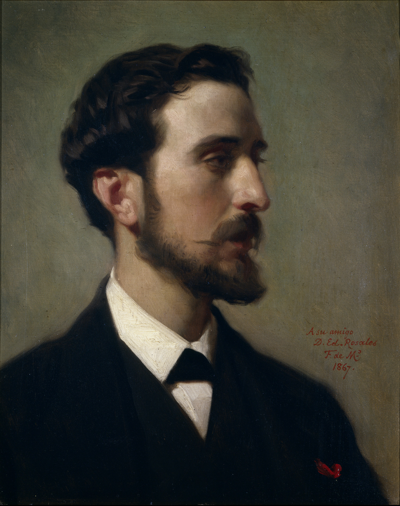 Portrait of Eduardo Rosales Gallinas, by Federico de Madrazo y Kuntz, 1867, Museo