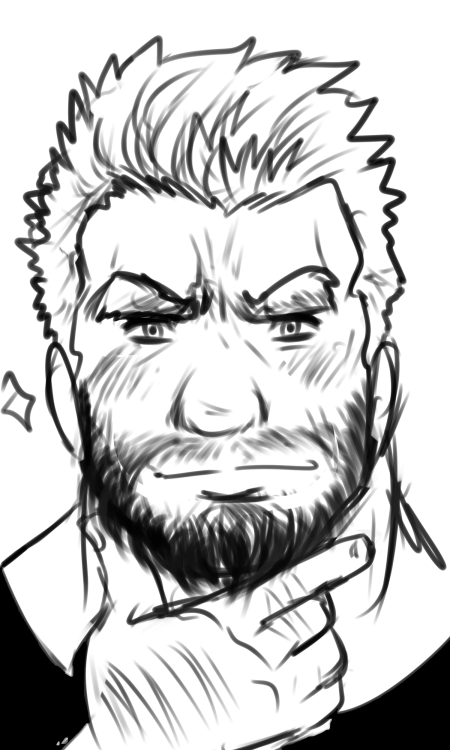 thewildwolfy:  “Sharp, huh? Unfortunately Gaito complained it tickled too much when we kissed, and when I… you know.”
