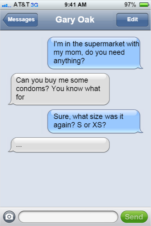 mypalletshippinglove:  Just made some more Ash and Gary iPhone conversations. Hope