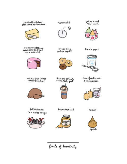 Foods of Broad City by Tyler FederBuy a print here!