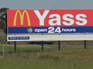 gilinskytbh:  baesicdallas:  So there’s this place in New South Wales called Yass and there is a mcdonalds there and well…..   “my ass” open 24 hours 