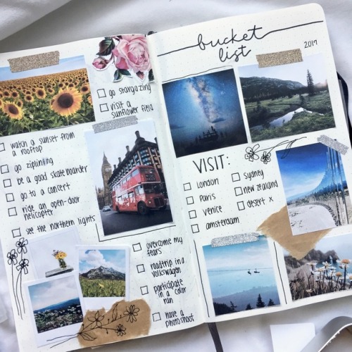 kaylareads:  my bucket list 💛 i got more printer ink today so i can finally print pictures again !!