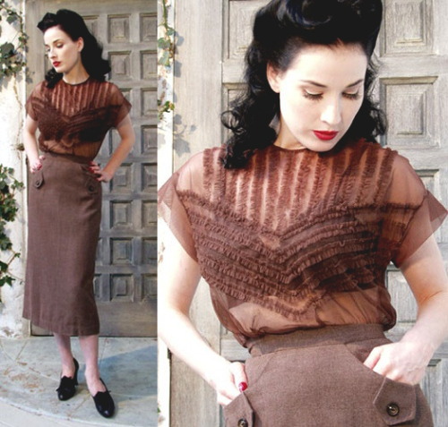 queenofburlesque:  Dita Modelling Vintage Clothes 