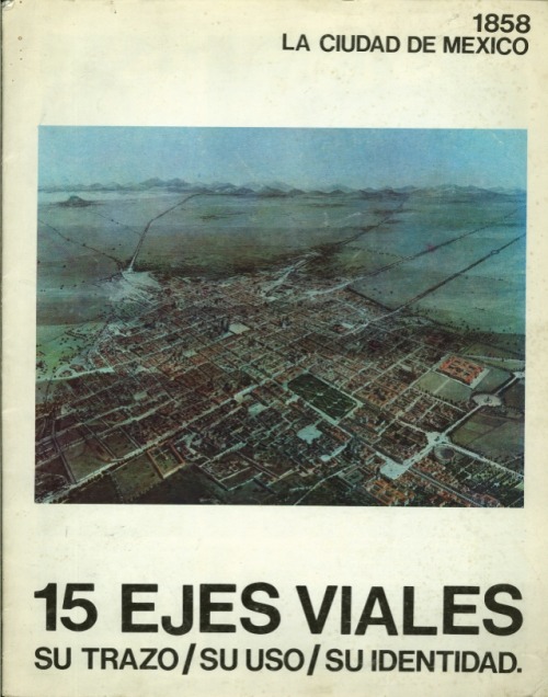 Folleto informativo del nuevo sistema de ejes viales, DDF, 1979.Diseño de señalética y mobiliario ur