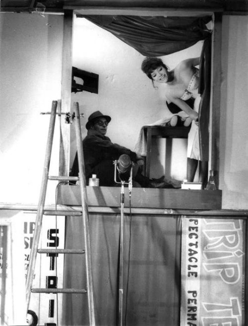 Anna Karina and Jean-Luc Godard behind the scenes of A woman is a woman1961