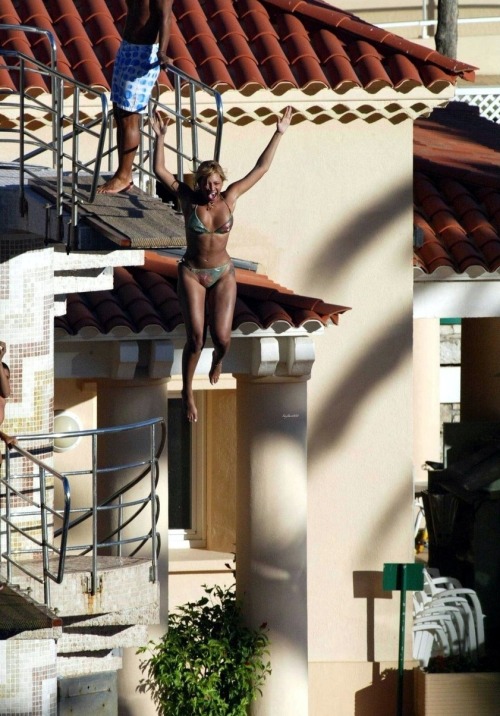 beyhive1992:   A recent photo from their New Year’s vacation in St. Barths shows Beyoncé jumping into the water off the bridge of a three-story, 14-foot yacht while Jay captures the moment with a video camera. It was a long way down. “Yeah it was,”
