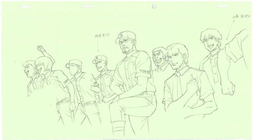 Keyframes by Tasaki Satoshi, chief animation director for Daiya no A. Source: Twitter