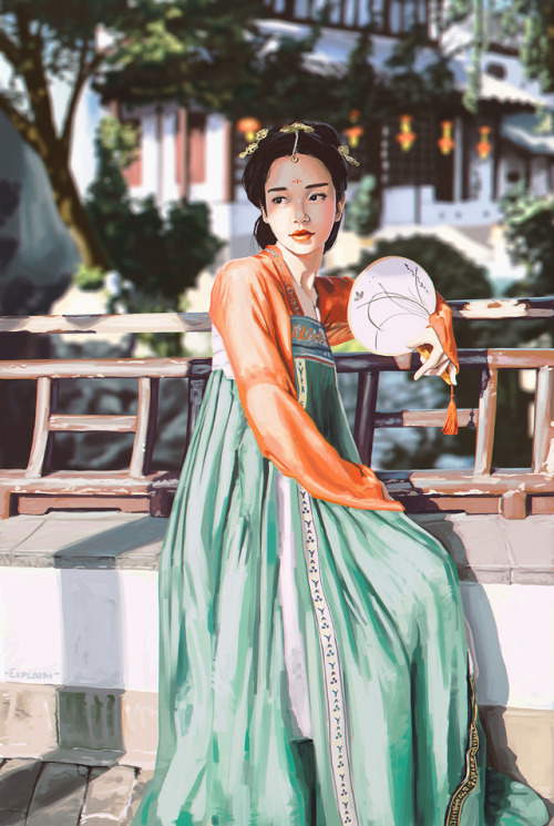 exploom:New study of a lady in traditional chinese hanfu clothes :) 