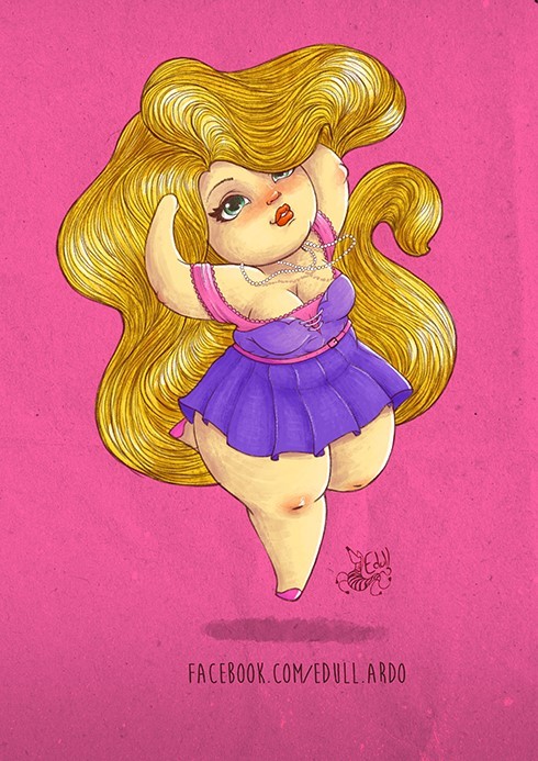 trebled-negrita-princess:thegoldenkai:locsgirl:skunkandburningtires:Plus-Size Disney Princesses by E