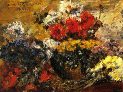 Musthavechaos: Lovis Corinth The Sea Near Laspezia, 1914 Autumn Flowers, 1923 