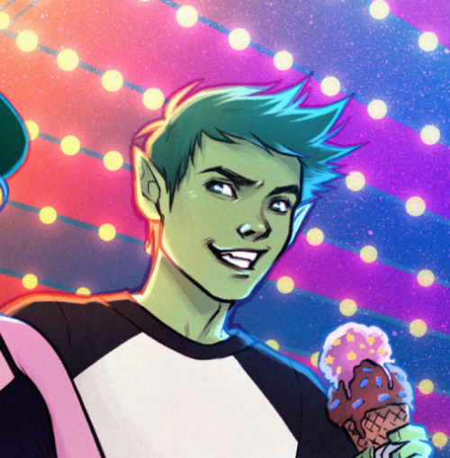 jenbartel:✨ NEW ✨ Teen Titans print, debuting at C2E2 this week! Gabriel Picolo was kind enough to l